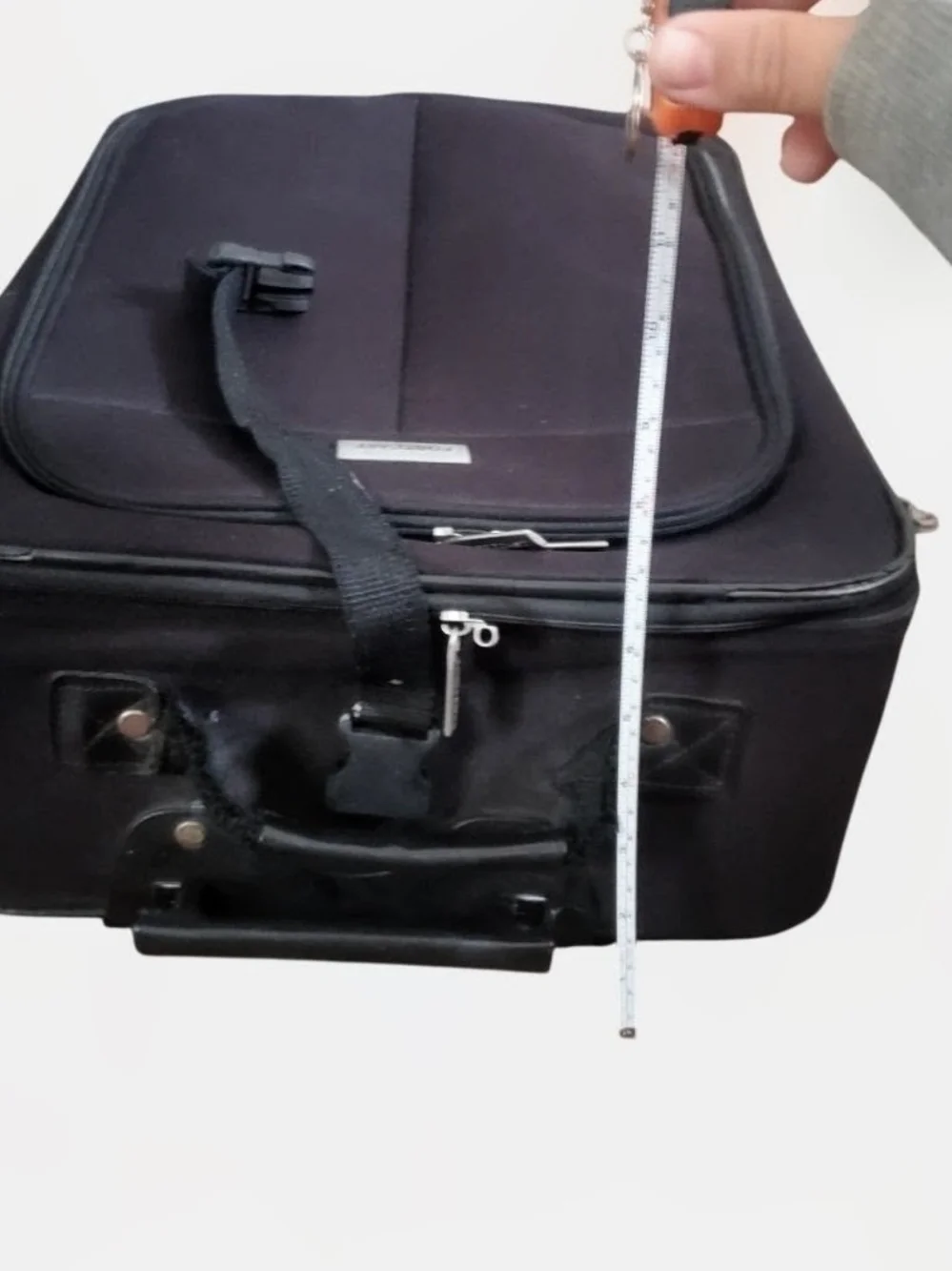 Black Forcest Rolling Carry-On Bag - Front Pocket Travel Luggage